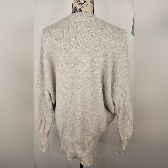 Adam Lippes Sweater Sz M Merino Wool Cashmere High Low Oversized - Picture 5 of 8